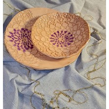 Senseoftouch Dantel Sunum Tabak El Yapımı Seramik