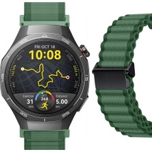 Sneezy Huawei Watch Gt5 Pro 46MM Ile Uyumlu Airflow Dalgalı Naylon Spor Kordon Metal Tokalı