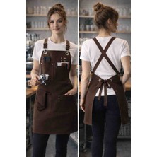 Barista Chef Önlüğü Ressam  Barmen Ahçı Ayarlamalı Askılı Mutfak Önlüğü