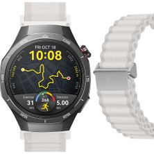 Sneezy Huawei Watch Gt5 Pro 46MM Ile Uyumlu Airflow Dalgalı Naylon Spor Kordon Metal Tokalı