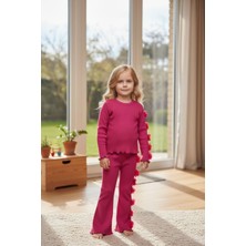 Lea Kids Kolları Çiçekli Kız Çocuk Rahat Kaşkorse Kumaş Takım