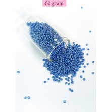 Beta Moda Hub Dökme Cam Kum Boncuk (11/0) 2 mm - 60 Gram -  Mavi - BNC044