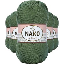 Beta Moda Hub 5 Adet Pırlanta Amigurumi El Örgü Ipi Yünü Haki Yeşil 11253