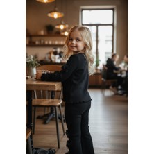 Lea Kids Kolları Çiçekli Kız Çocuk Rahat Kaşkorse Kumaş Takım