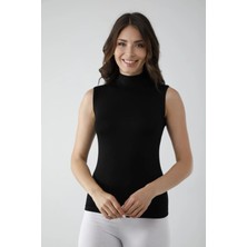 Beta Moda Hub Vivaldi Kadın Siyah Sıfır Kol Balıkçı Body 350