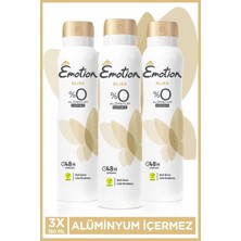 Beta Moda Hub 3 Adet Emotion Bliss Kadın Vegan Deodorant 150 ml Hızlı Kurur , Leke Bırakmaz