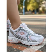 Ellaboni Unisex Beyaz Siyah Günlük Rahat Hafif Çocuk Yürüyüş Koşu Spor Ayakkabısı