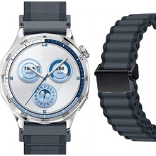 Sneezy Huawei Watch Gt5 46MM Ile Uyumlu Airflow Dalgalı Naylon Spor Kordon Metal Tokalı