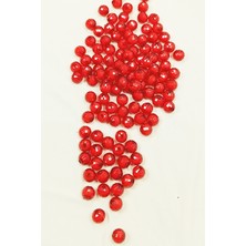 Beta Moda Hub Dünya Boncuk Içten Boncuklu Bileklik Çanta Boncuğu 10 mm 50 gr Kırmızı - BNC466