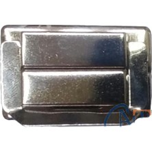 Yaylı Klips, Kutu Ön Kilidi - Büyük, Geniş, Nikel, 100 Adet