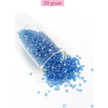 Beta Moda Hub Kesme Cam Boncuk 2mm - 20 Gram - Şeffaf Mavi -BNC326