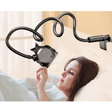 Baymusk Tekloloji Araç Yatak Masa Telefon Tablet Tutucu Stand Oynar Başlıklı Akrobat Gövdeli Spiral Tutucu