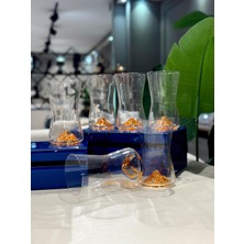 Roykıng Royking Mountain Uzun Meşrubat Bardak 6'lı Su Bardağı Bal YV-228