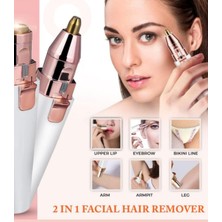 Eşya Dünyası 2'si 1 Arada Şarjlı Kaş ve Yüz Tüy Alma Cihazı - Acısız Epilatör ve Hassas Düzeltici (Rose Gold)