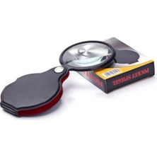 ForWhat Büro Ev Ofis Hediyesi Için 5x 60MM Cam Optik Lens Katlanır Deri Kaplı Cep Tipi Büyüteç
