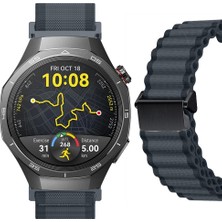 Sneezy Huawei Watch Gt5 Pro 46MM Ile Uyumlu Airflow Dalgalı Naylon Spor Kordon Metal Tokalı