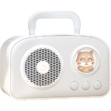 ForWhat Büro Ev Ofis Hediyesi Için Beyaz Taşınir Radyolu Bluetooth Hoparlör