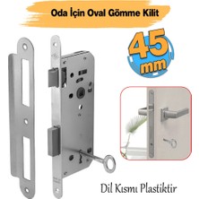 Htm Yapı Sessiz Oda Kapı Gömme Kilidi 45 mm Iç Silindirsiz Barelsiz Dayanıklı Metal Kilit Mekanizması
