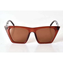 Beta Moda Hub Kahverengi Şeffaf Çerçeveli Unisex Güneş Gözlüğü - Moda Gözlük
