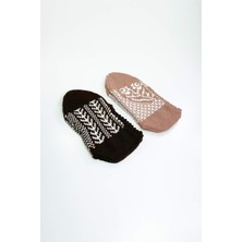 Beta Moda Hub 2 Çift El Örgüsü Kışlık Şık Kadın Yün Patik Set 10