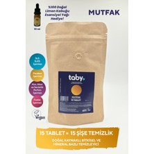 Taby Doğal Kaynaklı Bitkisel ve Mineral Bazlı Mutfak Temizleyici Tablet 15'li Avantaj Paket - Yağ Çözücü