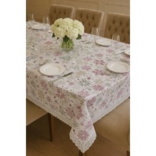 Rona Home Modern Klasik Kenarı Dantelli Zarif Masa Örtüsü Leke Tutmaz Dertsiz Kumaş Yüksek Kaliteli Sofra