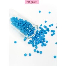 Beta Moda Hub Dökme Cam Kum Boncuk Büyük Boy (6/0) 4 mm - 60 Gram - Açık Mavi - BNC142
