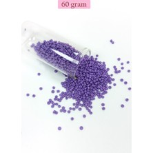 Beta Moda Hub Dökme Cam Kum Boncuk (11/0) 2 mm - 60 Gram -  Eflatun - BNC055