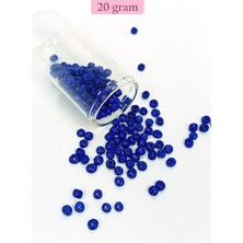 Beta Moda Hub Dökme Cam Kum Boncuk Büyük Boy (6/0) 4 mm - 20 Gram - Koyu Mavi - BNC103
