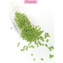 Beta Moda Hub Dökme Cam Kum Boncuk (8/0) 3 mm - 20 Gram - Çimen Yeşili - BNC152