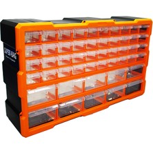 Go İthalat 50Lİ Mega 10BYK+40KÇK Monoblok Drawer Çekmece Seti 62X15.7X36CM Herhangi Bir Renk Gönderilir (5224)
