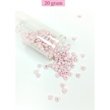 Beta Moda Hub Dökme Cam Kum Boncuk Büyük Boy (6/0) 4 mm - 20 Gram - Toz Pembe - BNC077