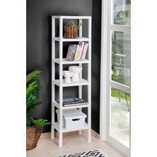 Pazarika 6 Katlı Düzenleyici Plastik Raf Ünitesi Beyaz , Kitaplık, Banyo, Mutfak Rafı. Ayakkabılık Beyaz