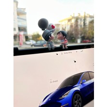 Araba Içi Torpido Süsü Sevimli Çift Biblo Plastik Şık Tasarım Tüm Araç Modellerine Uygun