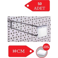 Manken İstanbul 10 cm 50 Adet Etiket Askılı Delikli Pano Kancası Raf Askısı