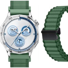 Sneezy Huawei Watch Gt5 46MM Ile Uyumlu Airflow Dalgalı Naylon Spor Kordon Metal Tokalı