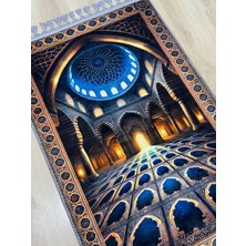 Dokuma Taban Örgü Püsküleri ve Ipek Kadar Yumuşak Yüzeyiyle Bambu Seccade Namazlık 80X125 cm Hac Umre Ramazan Hediyesi