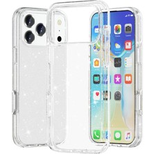 Teleplus iPhone 17 Pro Max Kılıf Simli Jelly Transparan Silikon