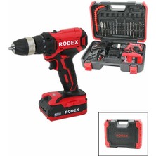 Go İthalat 2 Kademe Hız - Vites Şarjlı=çift Batarya 17PCS Uçlu Matkap 0-350 / 0-1350 Rpm 21V/2.0A Lı-Ion RDX-3375A (5224)