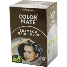 Go İthalat Color Mate 10PCS Kahverengi Saç Boyama Şampuanı (5224)