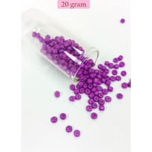 Beta Moda Hub Dökme Cam Kum Boncuk Büyük Boy (6/0) 4 mm - 20 Gram - Koyu Eflatun - BNC087