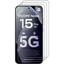 M.TK Moveteck Xiaomi Redmi Note 15 Pro 5g Uyumlu Ekran Koruyucu Kırılmaz Cam 9h Temperli Ekran Camı Şeffaf Passifik