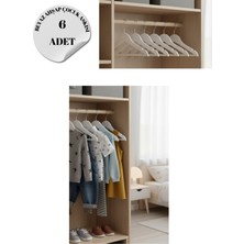 Manken İstanbul 6 Adet Çocuk Ahşap Ceket Askısı Gömlek Askısı Tişört Askısı Ahşap Askı Elbise Askısı