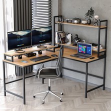 Yasmak 610-E L Masa ,raflı L Şekilli Ofis Masası
