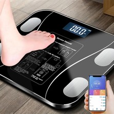 Go İthalat Yağ Ölçer Fonksiyonlu Dijital Baskül Elektronik Tartı Akıllı Bluetooth LCD Dijital Ekran Ev Vücut (5224)