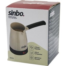 Go İthalat Sinbo SCM-2975 Elektrikli Cezve Pls.türk Kahve Makine Çelik Gizli REZİSTANS700W 4 Fincan - 320MLTAK-ÇIKAR Kulp (5224)