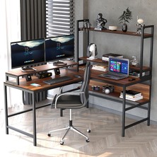 Yasmak 630-C L Masa ,raflı L Şekilli Ofis Masası