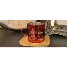 Özel Kutusunda 14 Şubat Sevgililer Günü Kişiye Özel Ikili Kahve Fincanı