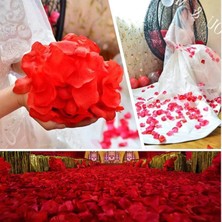 MiraLive Kırmızı Renk Gül Yaprağı Şekilli Konfeti – 5 Paket 500 Adet