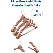 Manken İstanbul 3 Adet  Rose Plastik Ceket Askısı Kıyafet Askısı Takım Elbise Askısı